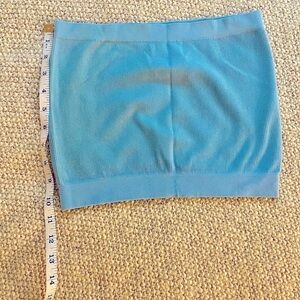 Blue cropped tube top